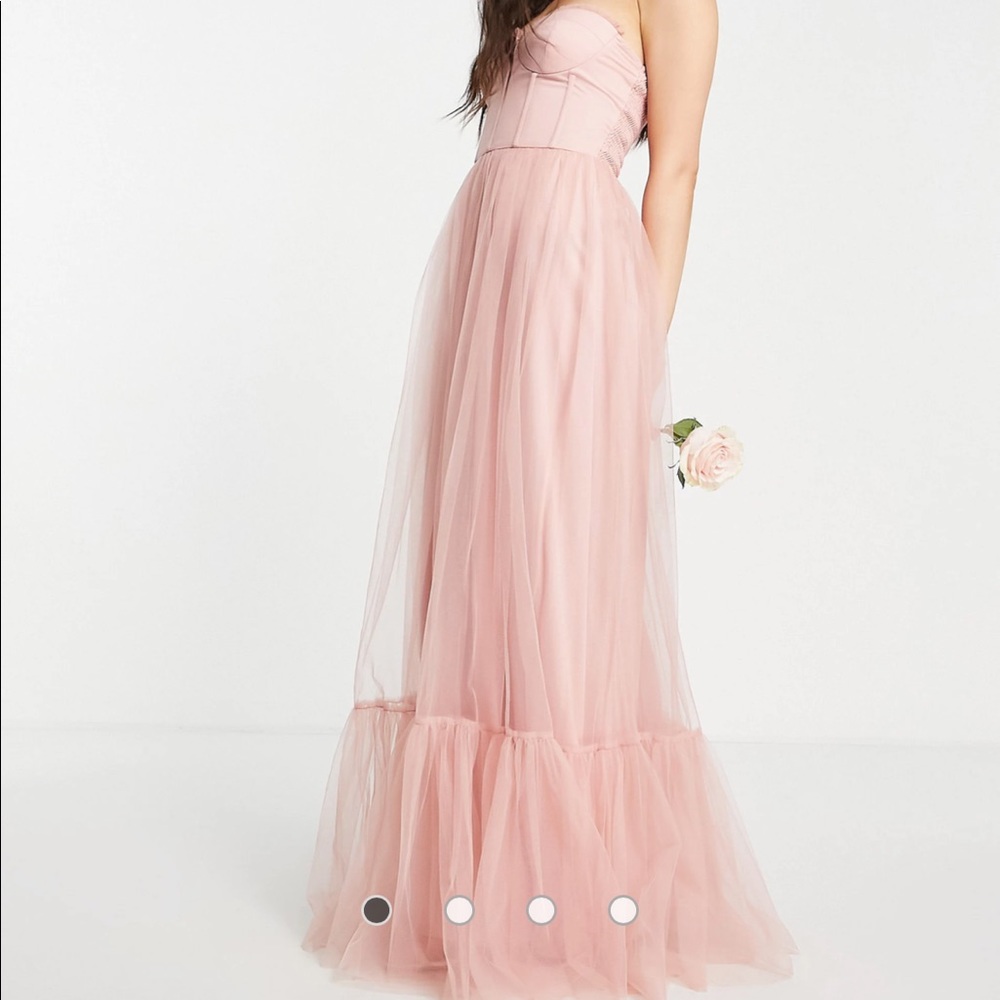 ASOS Lace & Beads Bridesmaid Corset & Tulle Dress